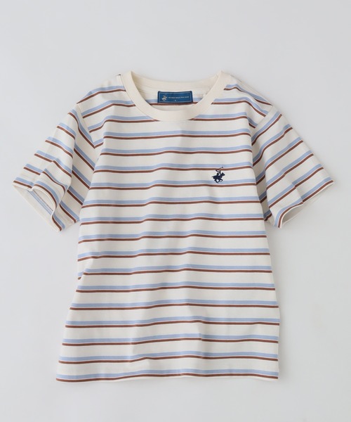 BEVERLY HILLS POLO CLUB（ビバリーヒルズポロクラブ）の「【Bevery Hills Polo Club/ビバリーヒルズポロクラブ】ワンポイント刺繍 コンパクトTシャツ（Tシャツ/カットソー・レディース・アイボリー/ブラウン/オレンジ/スミクロ/ネイビー/ホワイト・M）」の20枚目の写真