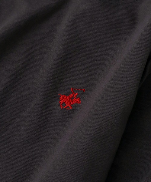 BEVERLY HILLS POLO CLUB（ビバリーヒルズポロクラブ）の「【Bevery Hills Polo Club/ビバリーヒルズポロクラブ】ワンポイント刺繍 コンパクトTシャツ（Tシャツ/カットソー・レディース・アイボリー/ブラウン/オレンジ/スミクロ/ネイビー/ホワイト・M）」の13枚目の写真