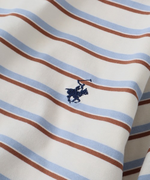 BEVERLY HILLS POLO CLUB（ビバリーヒルズポロクラブ）の「【Bevery Hills Polo Club/ビバリーヒルズポロクラブ】ワンポイント刺繍 コンパクトTシャツ（Tシャツ/カットソー・レディース・アイボリー/ブラウン/オレンジ/スミクロ/ネイビー/ホワイト・M）」の21枚目の写真