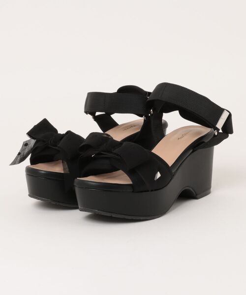 セール】la farfa shoes ワイドベルト 厚底リボンサンダル（サンダル