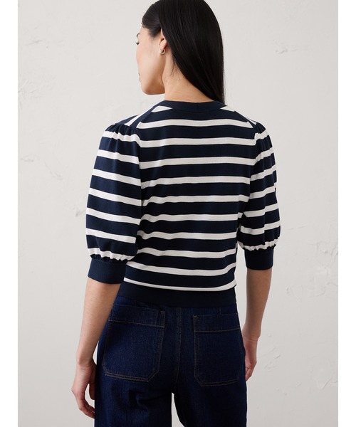 BANANA REPUBLIC FACTORY STORE(バナナリパブリック ファクトリーストア)の「BANANA REPUBLIC FACTORY STORE 日本限定 パフスリーブ Vネック カーディガン(カーディガン/ボレロ・レディース・ネイビー/ホワイト/ブラック/ブルー系その他/ブラウン/レッド・XS/L/S/M)」の10枚目の写真