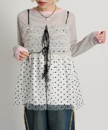 w closet | ドットチュールキャミ(シャツ/ブラウス)