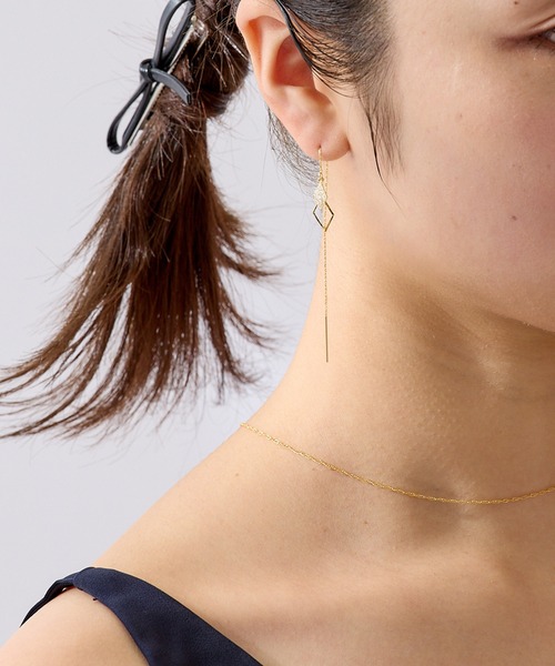CALIN STANDARD(カリンスタンダード)の「◆金属アレルギー対応◆◆made in japan◆ダブルスクエア アメリカンピアス(ピアス(両耳用)・レディース・シルバー/ゴールド・FREE)」の16枚目の写真
