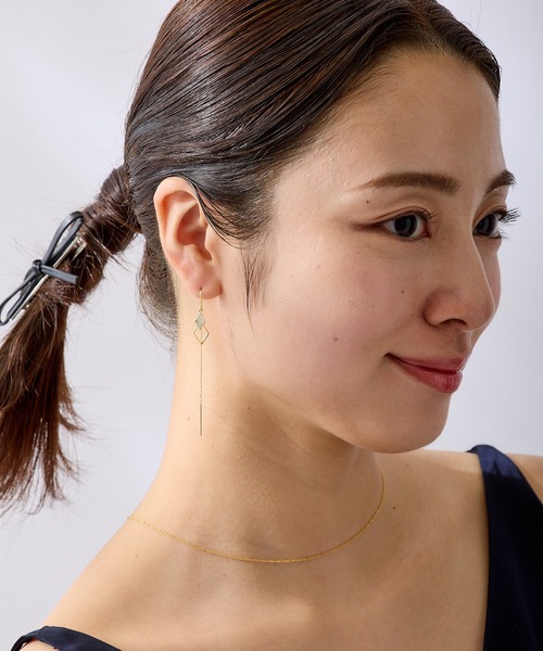 CALIN STANDARD(カリンスタンダード)の「◆金属アレルギー対応◆◆made in japan◆ダブルスクエア アメリカンピアス(ピアス(両耳用)・レディース・シルバー/ゴールド・FREE)」の18枚目の写真