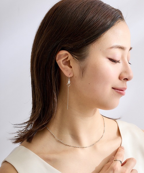 CALIN STANDARD(カリンスタンダード)の「◆金属アレルギー対応◆◆made in japan◆ダブルスクエア アメリカンピアス(ピアス(両耳用)・レディース・シルバー/ゴールド・FREE)」の12枚目の写真