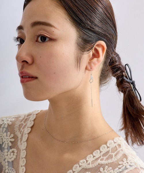 CALIN STANDARD(カリンスタンダード)の「◆金属アレルギー対応◆◆made in japan◆ダブルスクエア アメリカンピアス(ピアス(両耳用)・レディース・シルバー/ゴールド・FREE)」の5枚目の写真