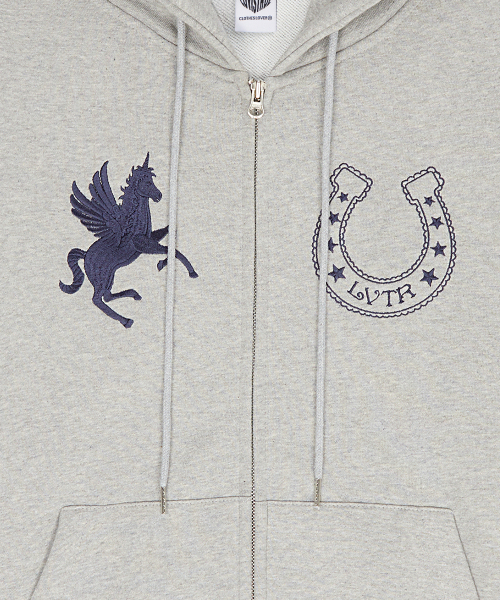 LUVISTRUE(ラヴイズトゥルー)の「EL UNICORN HOOD ZIP UP(GRAY)(パーカー・レディース・その他・FREE)」の5枚目の写真