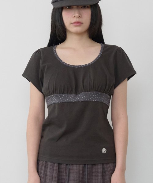 BAUF（バウフ）の「スターパフドスリムフィットTシャツ[チャコール]（Tシャツ/カットソー・レディース・その他・FREE）」の2枚目の写真