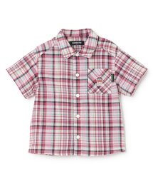 kladskap | 電車ワンポイントチェック半袖シャツ(シャツ/ブラウス)