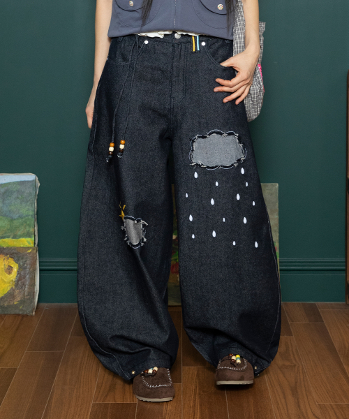 RuNaKi'Hu'(ルナキフ)の「WXP077 ヒダマリモングルモングルバルーンパンツ (インディゴ)(デニムパンツ・レディース・その他・1/2/3)」の1枚目の写真