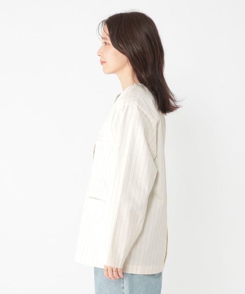 studio CLIP（スタディオクリップ）の「コットンサテンノーカラージャケット（その他アウター・レディース・カーキ/その他1・FREE）」の16枚目の写真