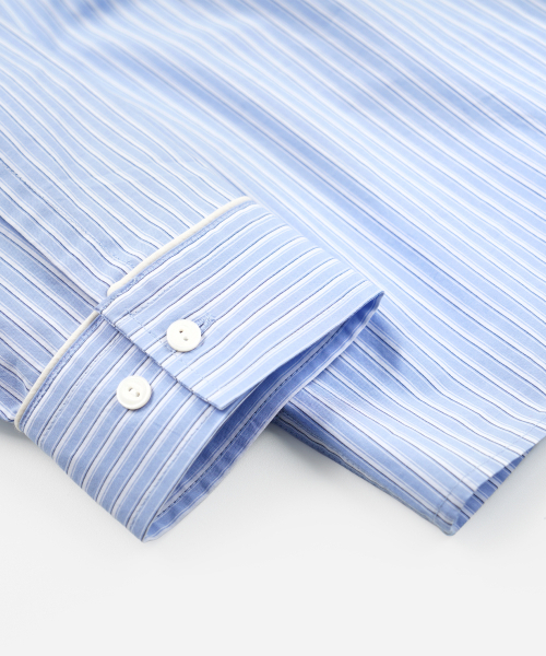 FRIZMWORKS（フリズムワークス）の「STRIPE PAJAMA SHIRT _ BLUE（シャツ/ブラウス・メンズ・その他・SMALL/MEDIUM/LARGE/X-LARGE）」の6枚目の写真