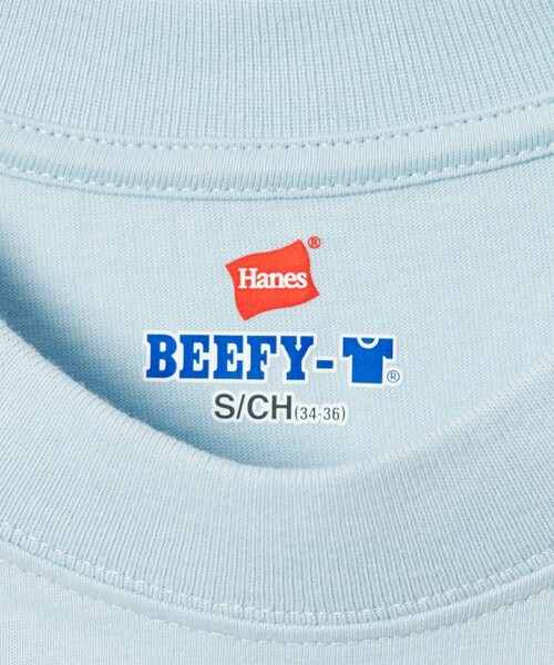 HANES（ヘインズ）の「【別注】 ＜Hanes＞ ビーフィー Tシャツ（Tシャツ/カットソー・メンズ・ダークグレー/ホワイト/ライトグレー/ライトブルー/ブラック・S/XL/M/L）」の9枚目の写真