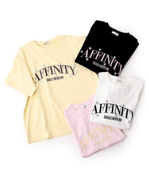 LOVETOXIC（ラブトキシック）の「【秒かわトップス】【GOODPRICE】【綿100%】カレッジフラワー半袖T（Tシャツ/カットソー・キッズ・ネイビー/オフホワイト/イエロー/ピンク・S:140cm/L:160cm/M:150cm/130cm）」の13枚目の写真