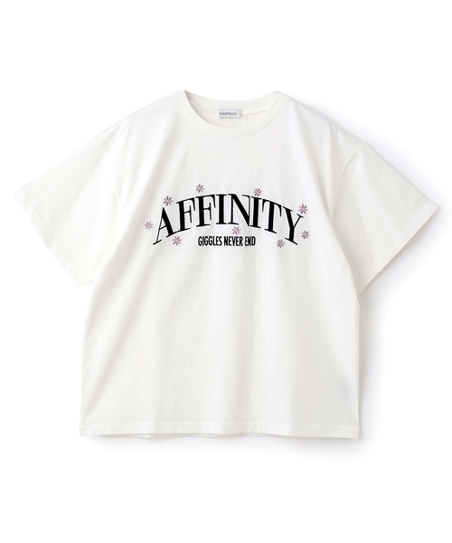 LOVETOXIC（ラブトキシック）の「【秒かわトップス】【GOODPRICE】【綿100%】カレッジフラワー半袖T（Tシャツ/カットソー・キッズ・ネイビー/オフホワイト/イエロー/ピンク・S:140cm/L:160cm/M:150cm/130cm）」の12枚目の写真