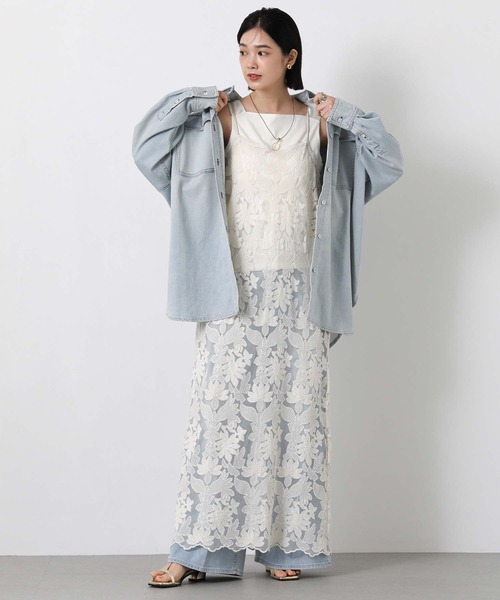 Gready Brilliant（グレディブリリアン）の「チュール刺繍レースキャミ（ワンピース・レディース・アイボリー/ブラック・FREE）」の13枚目の写真