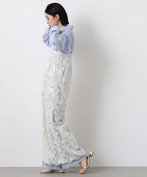 Gready Brilliant（グレディブリリアン）の「チュール刺繍レースキャミ（ワンピース・レディース・アイボリー/ブラック・FREE）」の4枚目の写真