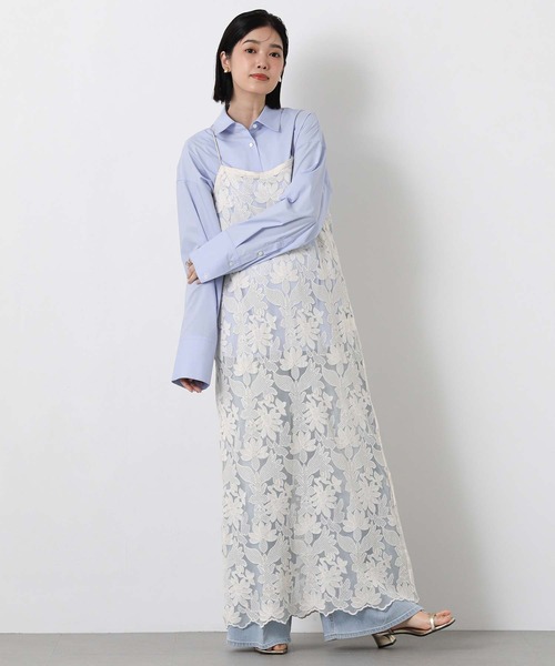 Gready Brilliant（グレディブリリアン）の「チュール刺繍レースキャミ（ワンピース・レディース・アイボリー/ブラック・FREE）」の6枚目の写真
