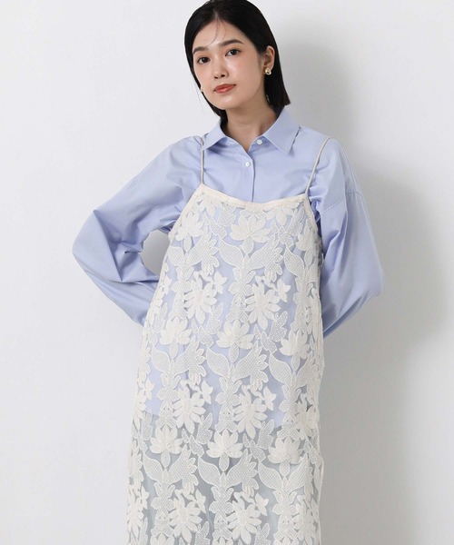 Gready Brilliant（グレディブリリアン）の「チュール刺繍レースキャミ（ワンピース・レディース・アイボリー/ブラック・FREE）」の7枚目の写真