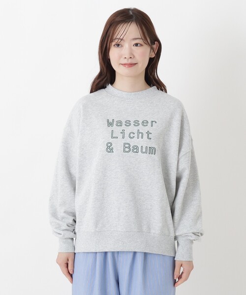 one'sterrace(ワンズテラス)の「ロゴ刺繍プルオーバー(スウェット・レディース・ライトグリーン系/ブラック系8/グレー系4・02)」の4枚目の写真