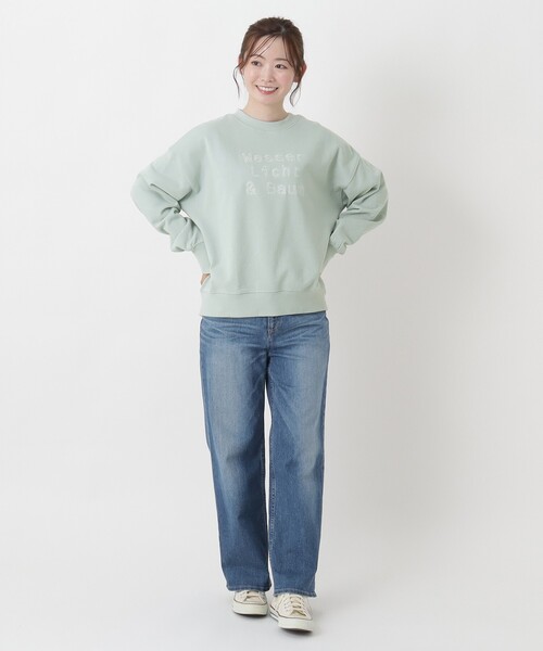one'sterrace(ワンズテラス)の「ロゴ刺繍プルオーバー(スウェット・レディース・ライトグリーン系/ブラック系8/グレー系4・02)」の13枚目の写真