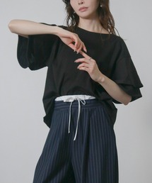 【SG】袖フリル オーバーサイズTシャツ 半袖Tシャツ