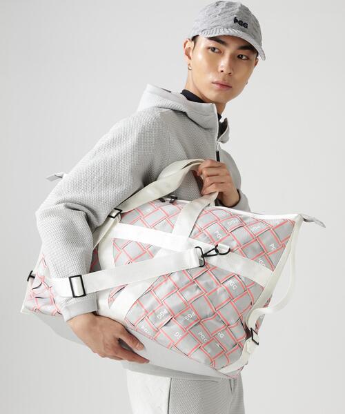 PEARLY GATES(パーリーゲイツ)の「【PGG】【直営店舗&公式オンライン限定】イントレチャートビッグトート (UNISEX)(トートバッグ・レディース・グレー/ダークブルー・FREE)」の3枚目の写真