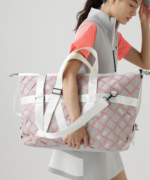 PEARLY GATES(パーリーゲイツ)の「【PGG】【直営店舗&公式オンライン限定】イントレチャートビッグトート (UNISEX)(トートバッグ・レディース・グレー/ダークブルー・FREE)」の5枚目の写真