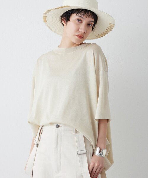 Whim Gazette（ウィムガゼット）の「ラメニットTEE（ニット/セーター・レディース・シルバー/ゴールド・FREE）」の2枚目の写真