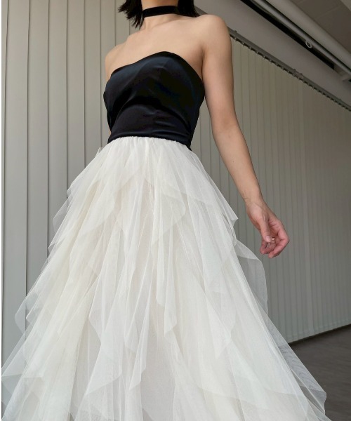 AMAIL（アマイル）の「Ethereal Tulle Dress（ドレス・レディース・アイボリー・FREE）」の2枚目の写真