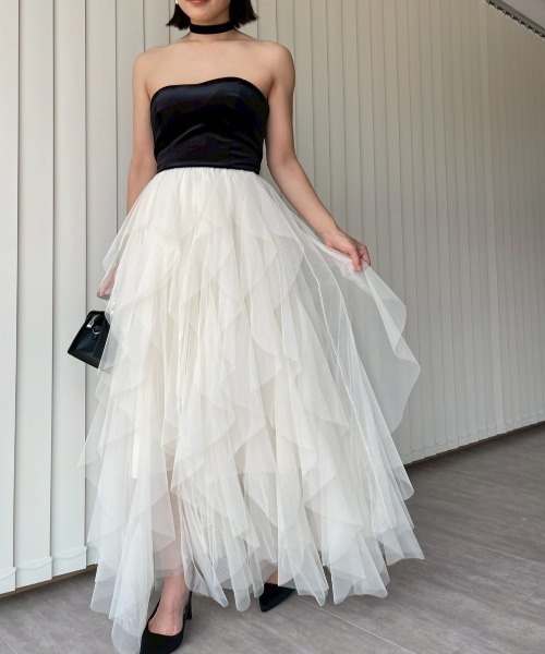 AMAIL（アマイル）の「Ethereal Tulle Dress（ドレス・レディース・アイボリー・FREE）」の3枚目の写真