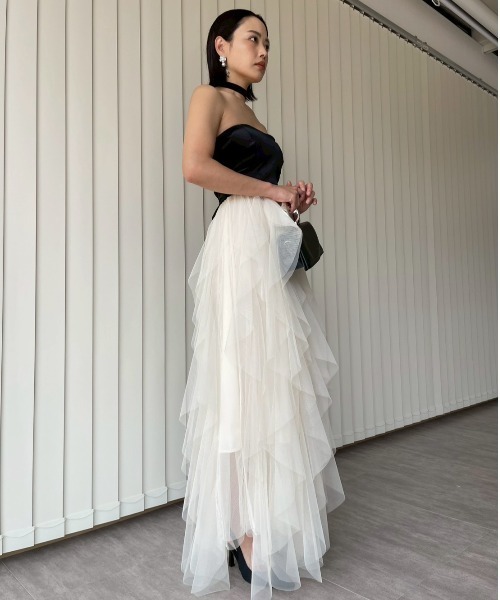 AMAIL（アマイル）の「Ethereal Tulle Dress（ドレス・レディース・アイボリー・FREE）」の6枚目の写真