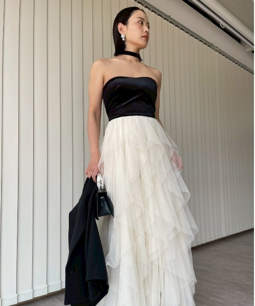 AMAIL（アマイル）の「Ethereal Tulle Dress（ドレス・レディース・アイボリー・FREE）」の4枚目の写真