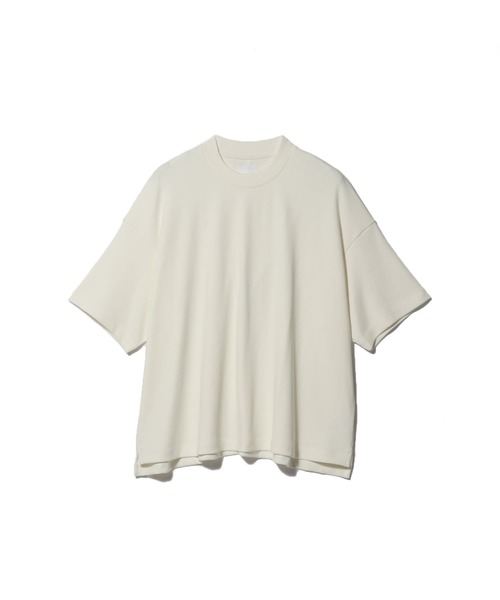 onegravity(ワングラビティ)の「onegravity / スムース ワイドフィットショートスリーブカットソー(Tシャツ/カットソー・メンズ・オフホワイト/ブラック・MEDIUM/SMALL/LARGE)」の2枚目の写真