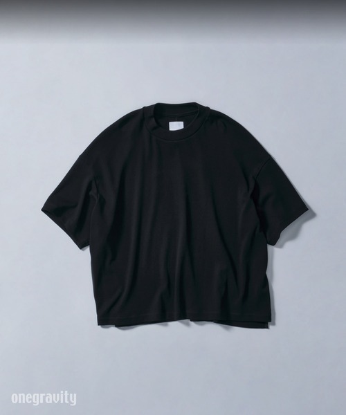 onegravity(ワングラビティ)の「onegravity / スムース ワイドフィットショートスリーブカットソー(Tシャツ/カットソー・メンズ・オフホワイト/ブラック・MEDIUM/SMALL/LARGE)」の1枚目の写真