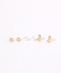 ハートパールリボンノンホールピアス6点セット / 656234