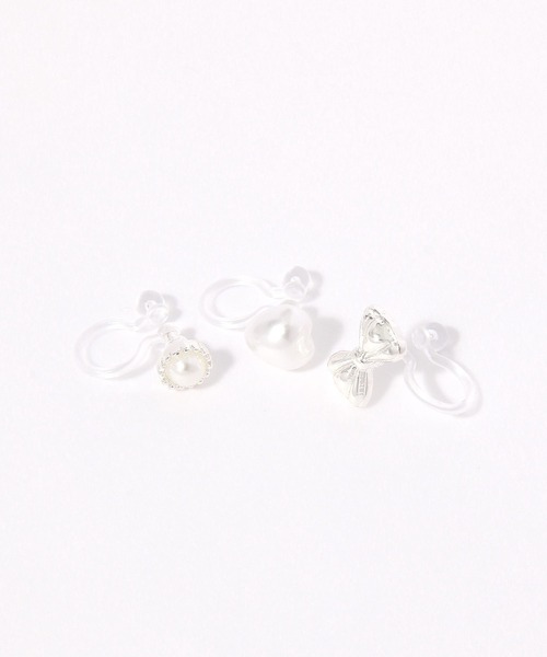 LAKOLE(ラコレ)の「ハートパールリボンノンホールピアス6点セット / 656234(イヤリング・レディース・その他1/その他2・FREE)」の4枚目の写真
