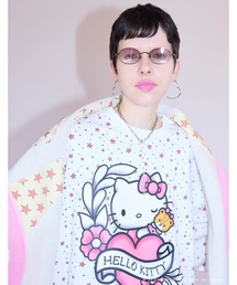 【Little sunny bite】hello kitty x little sunny bite star print long tee