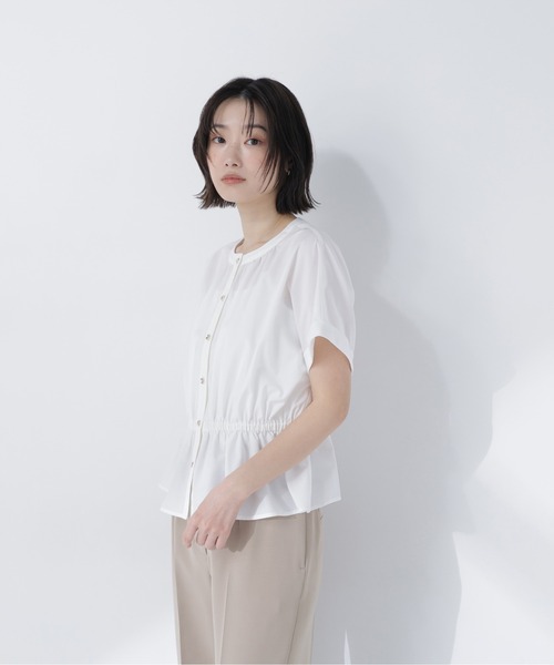 NATURAL BEAUTY BASIC（ナチュラルビューティーベーシック）の「【ちょうど、いい服】きゅっとふわっと。全部盛りブラウス（シャツ/ブラウス・レディース・ベージュ/ミント/オフホワイト/ブルー・FREE）」の8枚目の写真