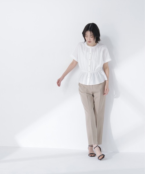 NATURAL BEAUTY BASIC（ナチュラルビューティーベーシック）の「【ちょうど、いい服】きゅっとふわっと。全部盛りブラウス（シャツ/ブラウス・レディース・ベージュ/ミント/オフホワイト/ブルー・FREE）」の10枚目の写真