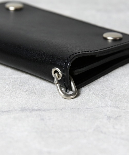UNIVERSAL OVERALL(ユニバーサルオーバーオール)の「トラッカーウォレット ミドル 栃木レザー 日本製(財布・メンズ・ブラック・FREE)」の9枚目の写真
