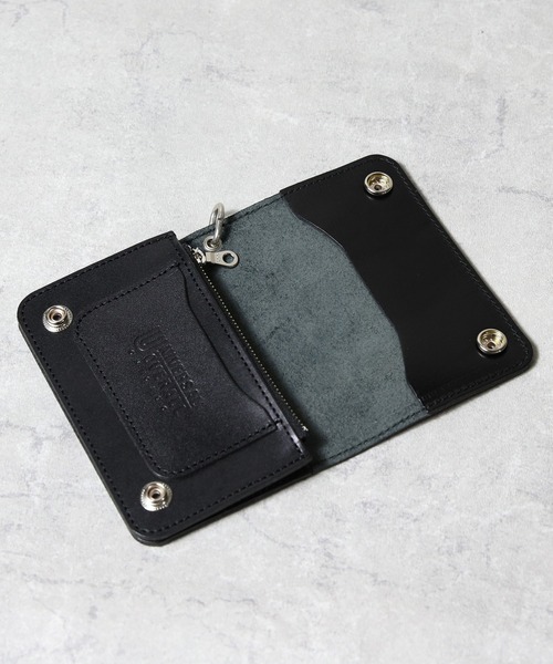 UNIVERSAL OVERALL(ユニバーサルオーバーオール)の「トラッカーウォレット ミドル 栃木レザー 日本製(財布・メンズ・ブラック・FREE)」の10枚目の写真