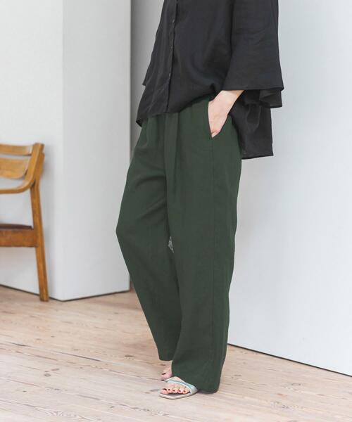 URBAN RESEARCH DOORS（アーバンリサーチドアーズ）の「リネンイージーパンツ（その他パンツ・レディース・モカ/ナチュラル/グリーン/ブラック・MEDIUM/SMALL）」の5枚目の写真