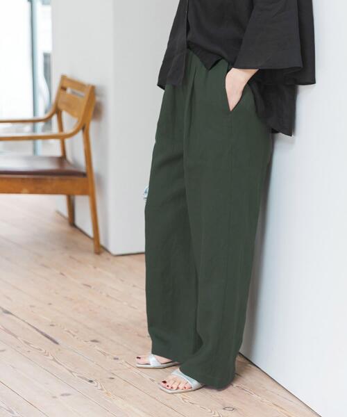 URBAN RESEARCH DOORS（アーバンリサーチドアーズ）の「リネンイージーパンツ（その他パンツ・レディース・モカ/ナチュラル/グリーン/ブラック・MEDIUM/SMALL）」の6枚目の写真