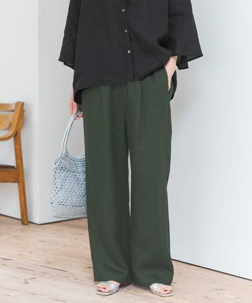 URBAN RESEARCH DOORS（アーバンリサーチドアーズ）の「リネンイージーパンツ（その他パンツ・レディース・モカ/ナチュラル/グリーン/ブラック・MEDIUM/SMALL）」の7枚目の写真