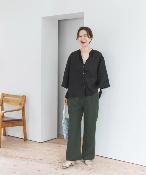 URBAN RESEARCH DOORS（アーバンリサーチドアーズ）の「リネンイージーパンツ（その他パンツ・レディース・モカ/ナチュラル/グリーン/ブラック・MEDIUM/SMALL）」の10枚目の写真