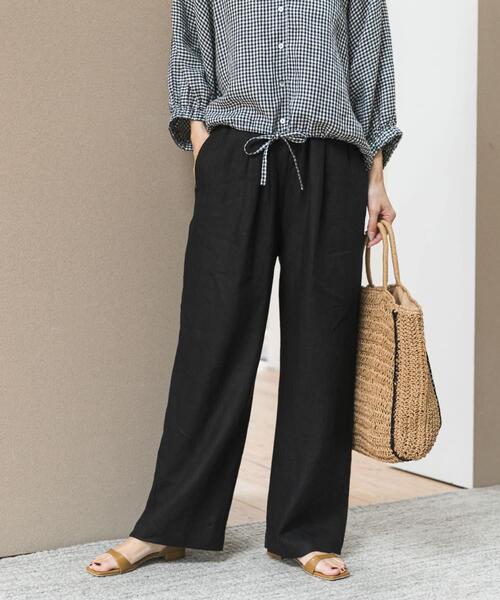 URBAN RESEARCH DOORS（アーバンリサーチドアーズ）の「リネンイージーパンツ（その他パンツ・レディース・モカ/ナチュラル/グリーン/ブラック・MEDIUM/SMALL）」の15枚目の写真