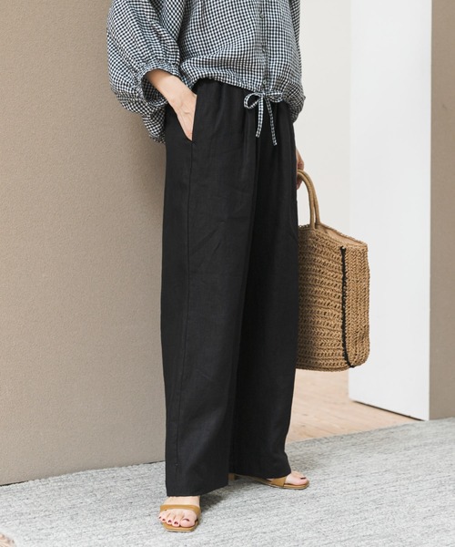 URBAN RESEARCH DOORS(アーバンリサーチドアーズ)の「リネンイージーパンツ(その他パンツ・レディース・モカ/ナチュラル/グリーン/ブラック・MEDIUM/SMALL)」の8枚目の写真