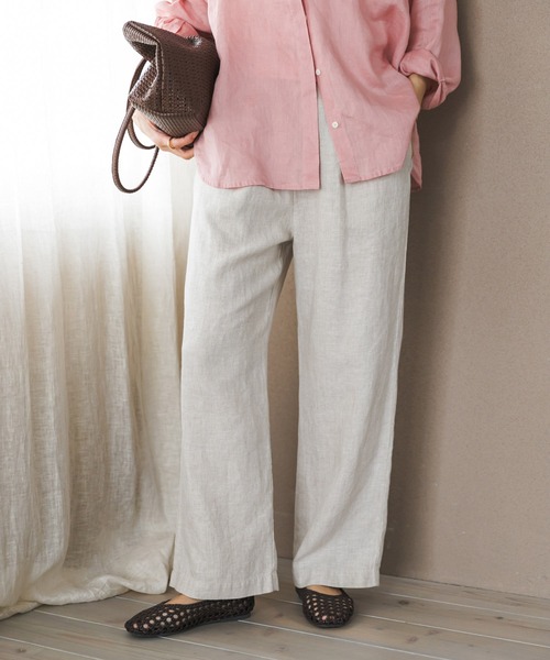 URBAN RESEARCH DOORS(アーバンリサーチドアーズ)の「リネンイージーパンツ(その他パンツ・レディース・モカ/ナチュラル/グリーン/ブラック・MEDIUM/SMALL)」の19枚目の写真