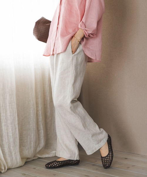 URBAN RESEARCH DOORS(アーバンリサーチドアーズ)の「リネンイージーパンツ(その他パンツ・レディース・モカ/ナチュラル/グリーン/ブラック・MEDIUM/SMALL)」の20枚目の写真